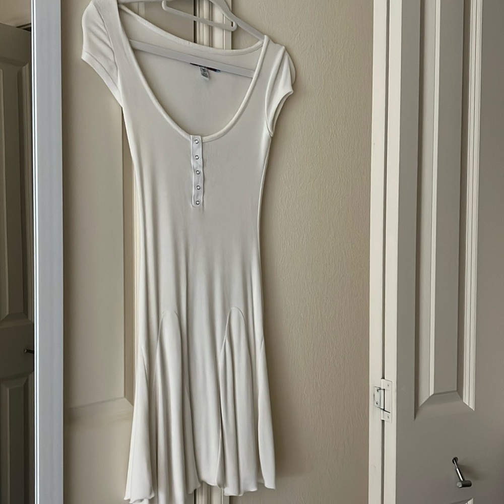 Urban outfitters white dress size xs but is very stretchy!